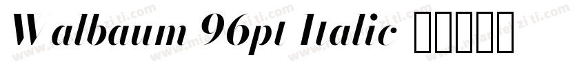 Walbaum 96pt Italic字体转换